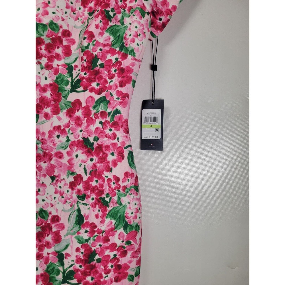 Tommy Hilfiger Pink Floral Dress Size 4 - Picture 5 of 6